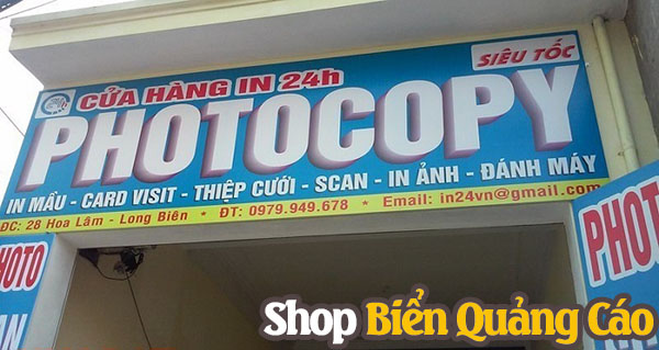 Mẫu bảng hiệu photocopy giá rẻ đẹp tại Hồ Chí Minh